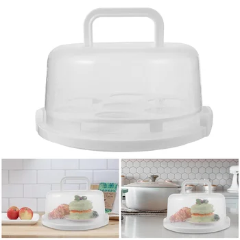 

Portable Cake Box Transparent Cake Boxes And Packaging Box Plaastic Handheld Food Storage Case Fresh Keeping Container With Lid