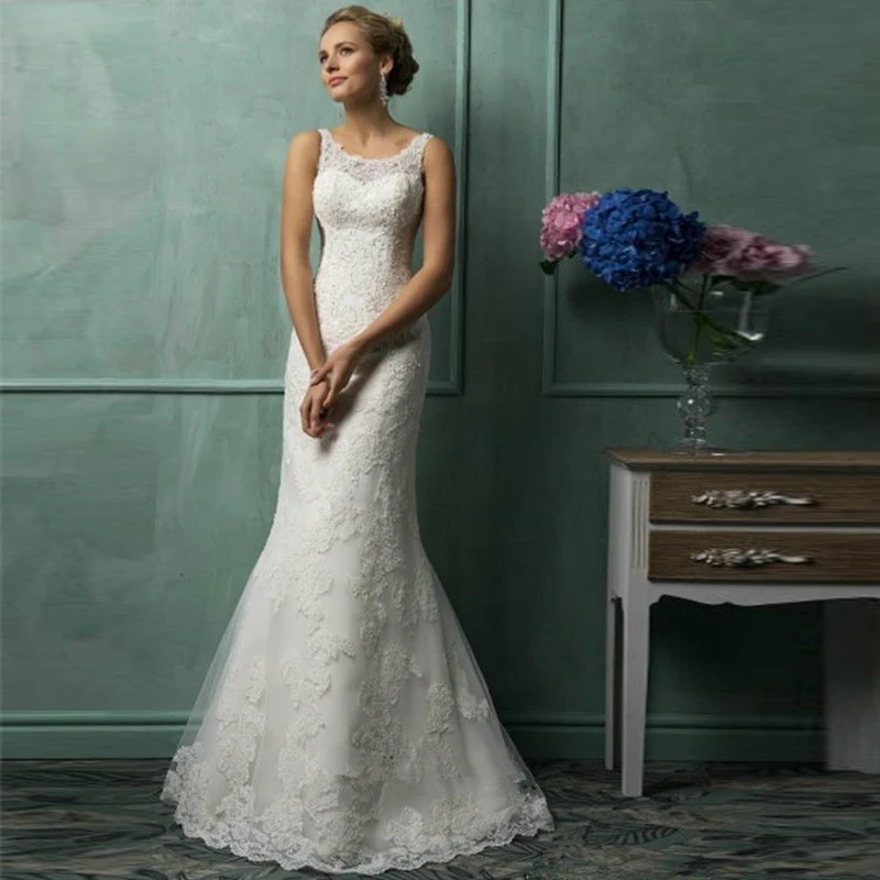 Don 'S Bridal Charmant Nieuwe Wit/Ivoor Mermaid Applicaties Button Wedding Dress Bridal Toga Don 'S Bridal Charmant Nieuwe Wit/Ivoor Mermaid Applicaties Button Wedding Dress Bridal Toga