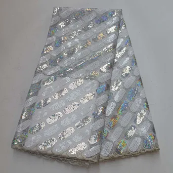 

African Tulle Lace Fabric Swiss Voile Laces Fabrics High Quality Net Lace Fabric French Sequins Lace Fabric For Men Women Dress