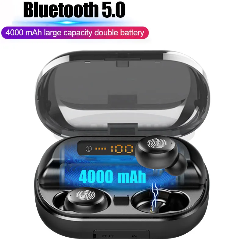 

Wireless Bluetooth 5.0 Earphones IPX7 Waterproof 9D Stereo Sport Headset with 4000mAh Power Bank TWS Earbuds with Mic Earpiece