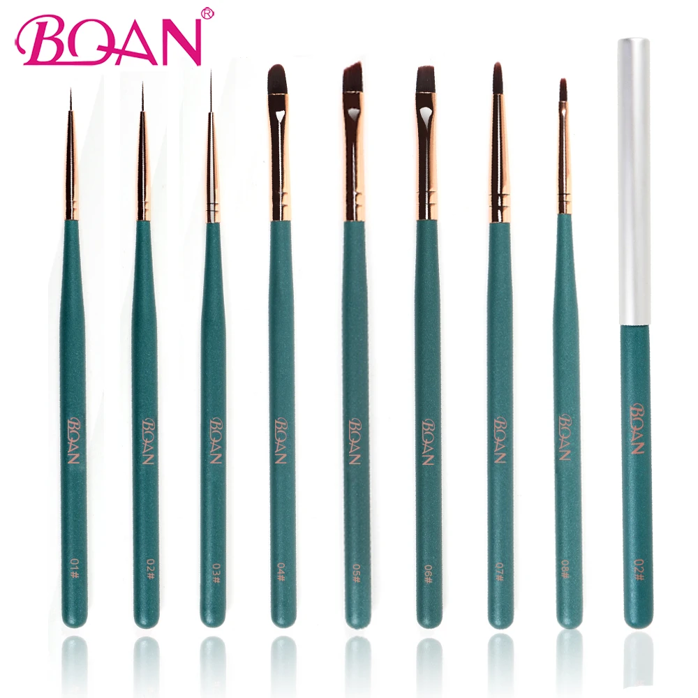 BQAN 1 Pc Nail Art Polish Gel Brush Painting Drawing Liner Brushes Pen 5mm/7mm/11mm Manicure Petal #4 Oval Hair | Красота и здоровье