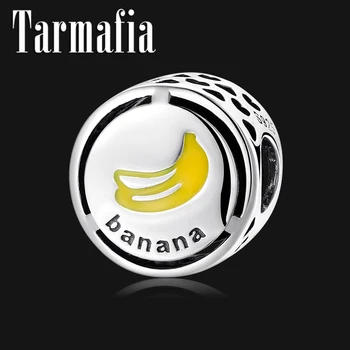 

Fruit Series Banana Pattern New 925 Sterling Sliver Beads Charms Accessories Fit Original Pandora Charm Bracelet Jewelry Making