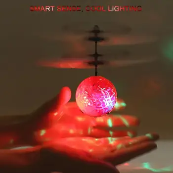 

Flying Ball Glowing LED Magic Flying Ball Sensing Crystal Helicopter Induction Aircraft Toy Novelty Luminous Kids Toys Xmas Gift