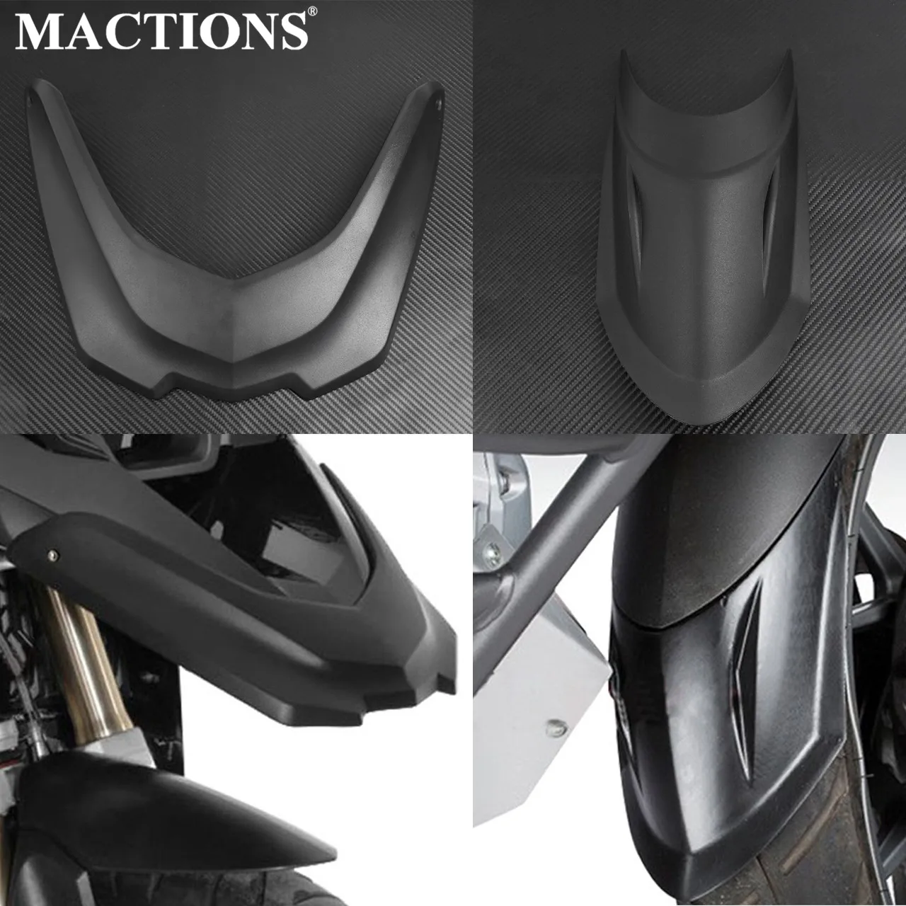 Black Modified Rear Fender Mudguard Kit for BMW R1200GS/LC/Adventure 2013-2016