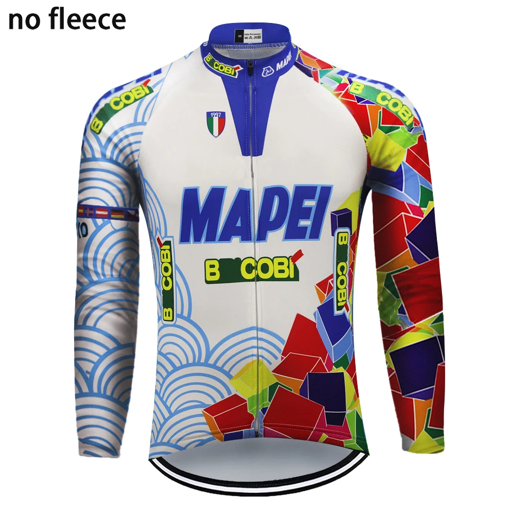 Mapei велокофты Зимние флисовые и без флиса мужские с длинным рукавом Теплые Одежда для велоспорта Майо ciclismo mtb