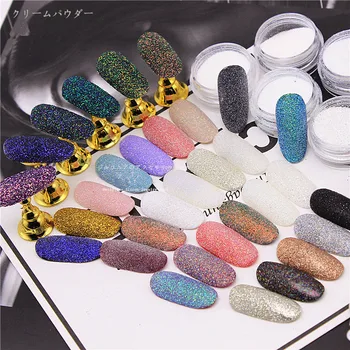 

1 Box Sugar Nail Powder Holographic Glitter Nail Dust Powder Laser Gradient Nail Pigment Holographic Glitter Nail Art Decoration