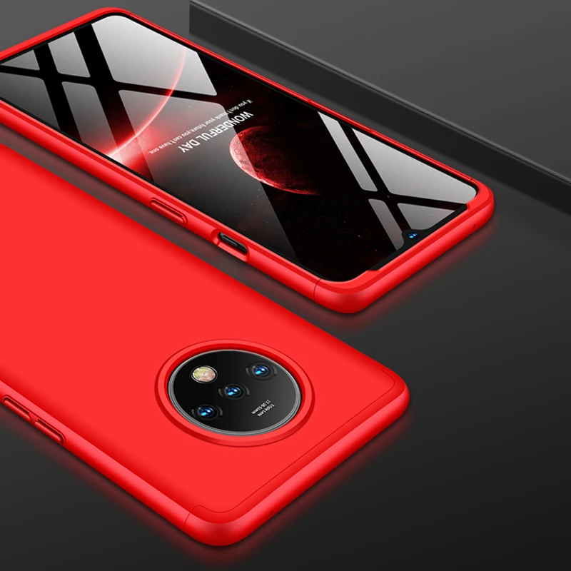 Чехол для телефона s для Oneplus 7 T, чехол, роскошное защитное кольцо, магнитный держатель, Противоударная задняя оболочка для Oneplus 7 t, роскошный чехол - Цвет: Red2
