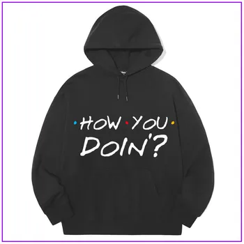 

2020 Friends How You Doin Cotton Fabric sweatshirts For Mens long Sleeve Funny Shirts Crew Neck Top Tee Friends TV Letter Design