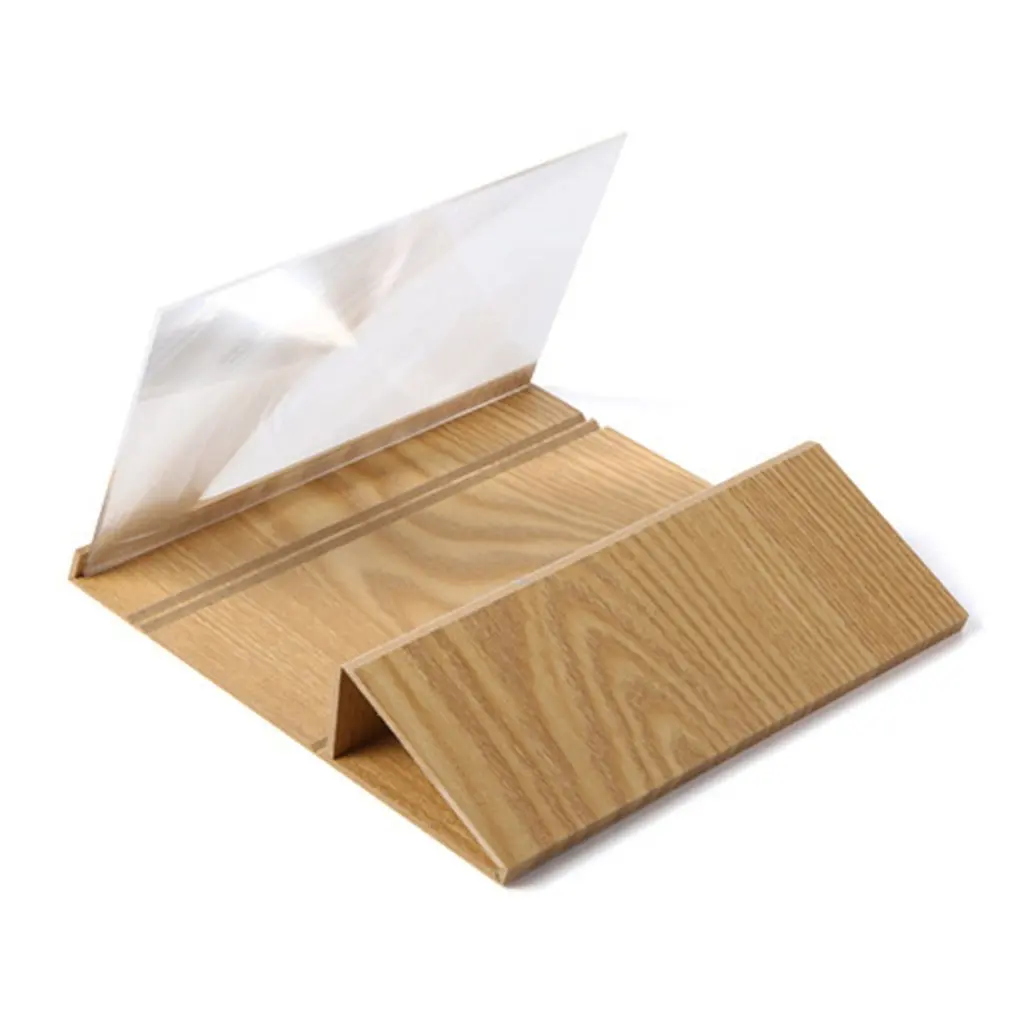 

12 inch Desktop Folding Wood Bracket Mobile Phone Screen Magnifier 3D HD Video Amplifier Smartphone Holder Stand