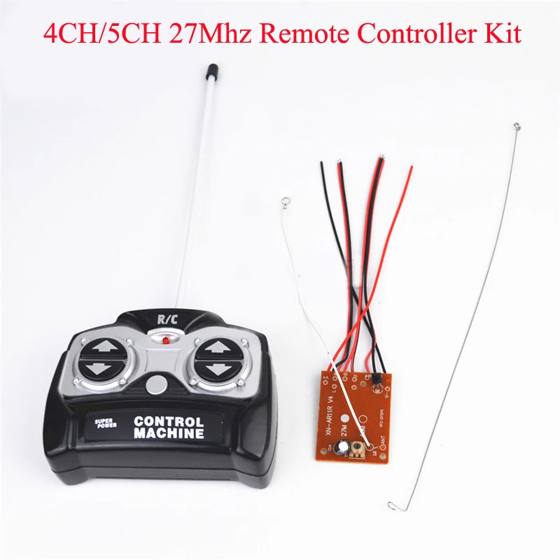 1Set DIY Toy Model Accessories 4CH 5CH 27Mhz Remote Controller+Circuit Board+Antenna Kit 4V-6V Radio System for Mini RC Car Boat | Игрушки и