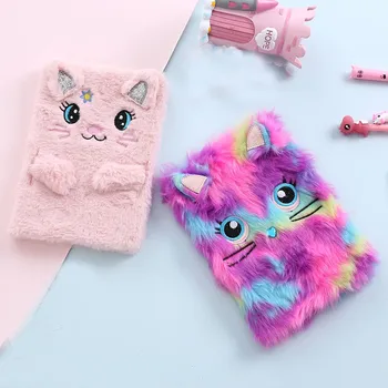 

Plush Cartoon Cute Diary Book Notebook Notepad Paper High Quality Stationery Kawaii Planner Books School Office bullet journal