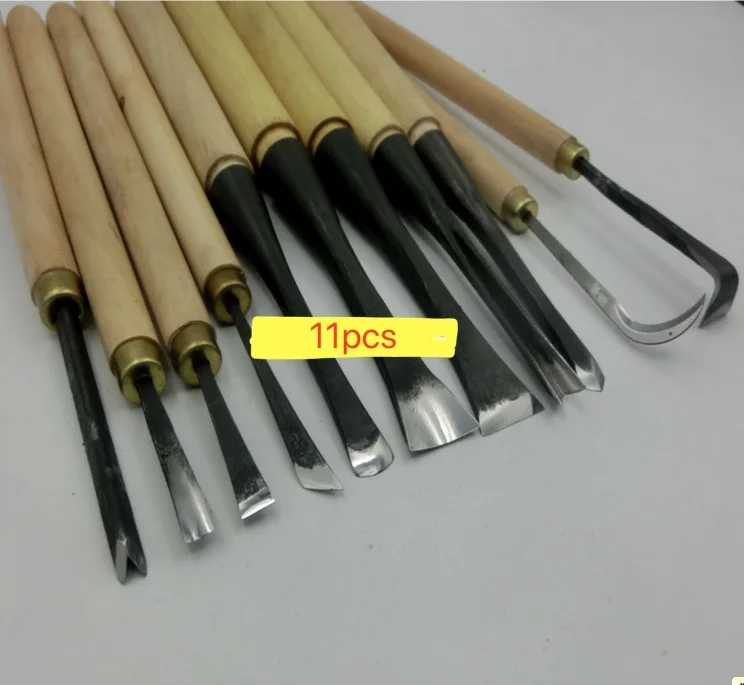 

11pcs/lot Handmade Wood Carving Knife Essential Tool Set Fine Grinding