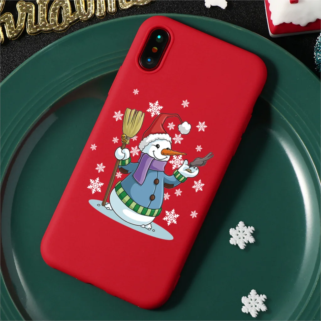 sdxrsaoz Merry Christmas, Матовые чехлы для телефонов, чехол для iPhone X, 7, 8 Plus, 6, 6 S, 5, 5S, SE, XS Max, XR, Мягкая силиконовая задняя крышка из ТПУ, новогодний чехол - Цвет: sdxrsaoz