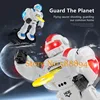 Gesture Sensing Smart Battle Remote Control Robot Launch Flying Saucer Action Demo Sing Dance Cool Lighting Electric RC Kids Toy 3