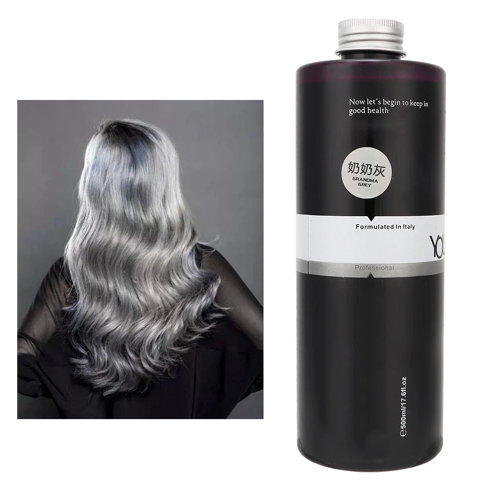 500ml New DIY Natural Fast Hair Dye Coloring Cream Best Styling Temporary Dyeing Beauty Salon Care Tool (Grey) | Красота и здоровье