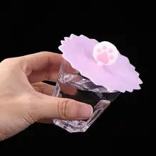 Силиконовая противопылевая стеклянная крышка для чашки, прочная Милая мультяшная крышка для чашки с животным, термостойкая кофейная кружка с присоской