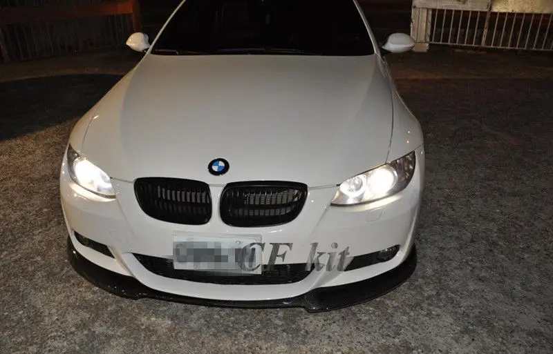 CF комплект углеродного волокна передний бампер спойлер протектор для BMW 3 серии E92