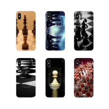 Accessoires coques de téléphone couvre échiquier pièces nouveau pour Apple iPhone X XR XS 11Pro MAX 4S 5S 5C SE 6S 7 8 Plus ipod touch 5 6(China)