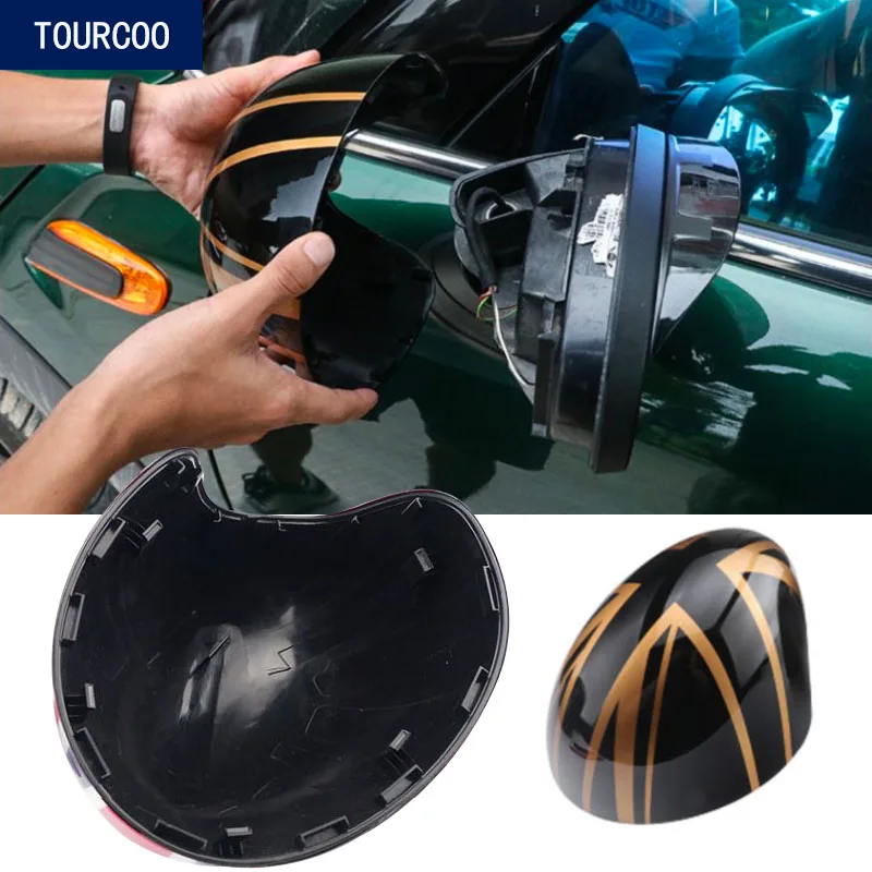 

For BMW Mini Rear View Mirror Cover Car Styling Modification Clip-on Cover