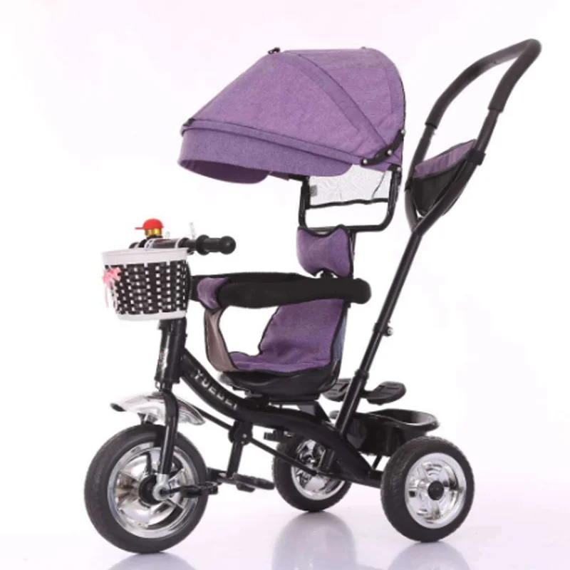Детский трехколесный велосипед, велоформ, детский трехколесный велосипед, Детский самокат, легкая тележка, трехколесная коляска, детский велосипед - Цвет: 1-purple
