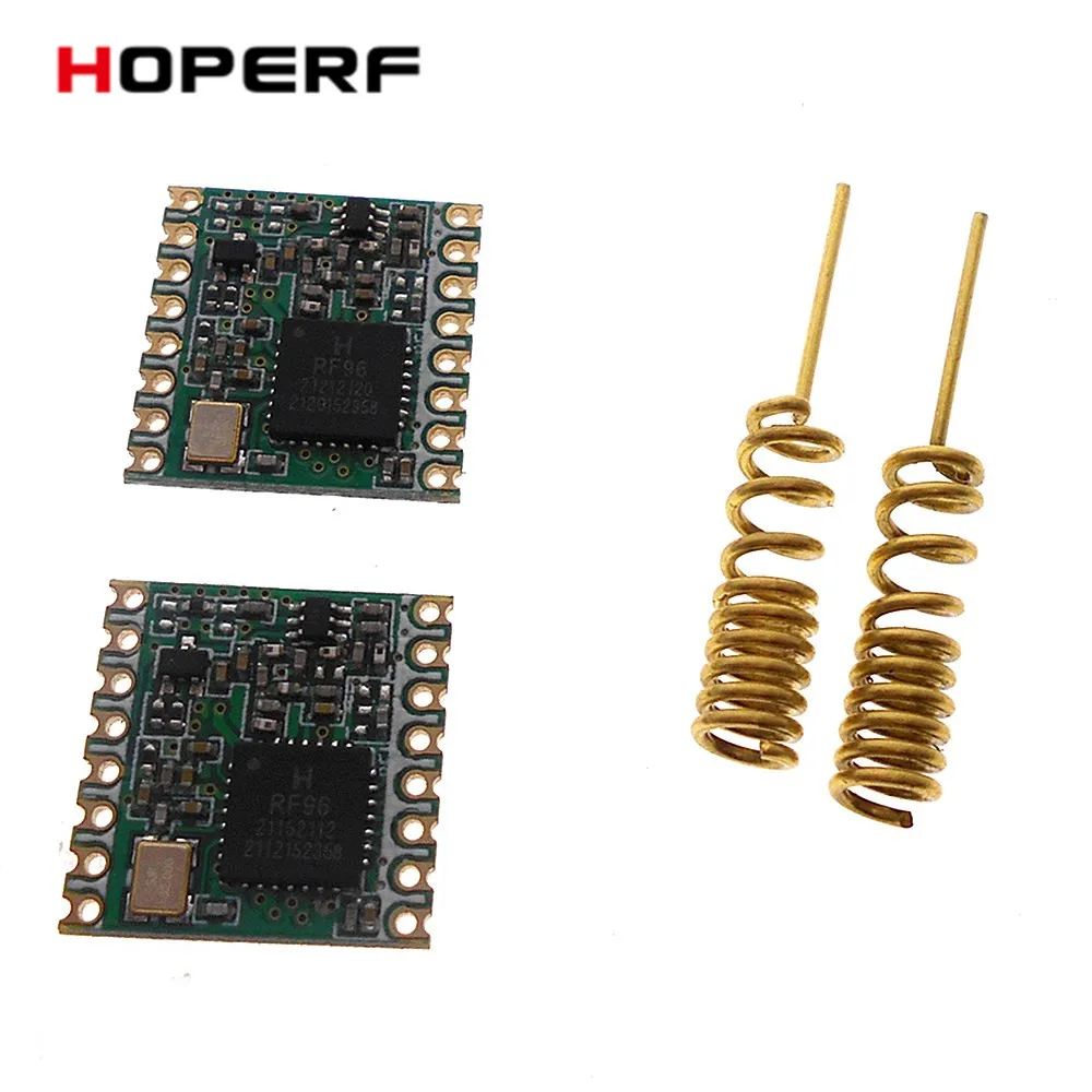 

2pcs/lot With antenna RFM95 RFM95W RFM96W RFM98W 433/868/915MHZ SX1276 SX1278 wireless transceiver module HopeRF ORIGINAL