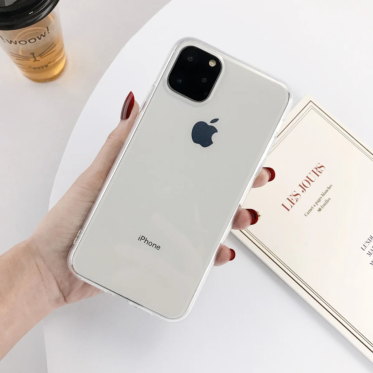 KJOEW чехол для телефона для iPhone 11 Pro Max X XS XR Xs Max transapent Мягкий ТПУ силиконовый чехол для iPhone 6 6s 7 8 Plus чехол s Capa - Цвет: Transparent