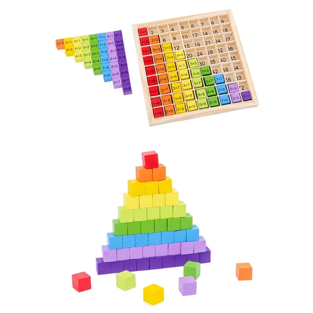 Montessori Educational Wooden Toys for Kids Children  Toys 99 Multiplication Table Math Arithmetic Teaching Aids 4