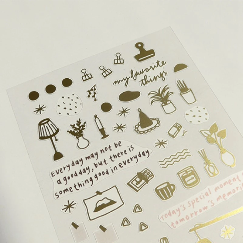 Suatelier 1081 On The Desk Stickers Scrapbooking Cute Clip Stationery Design Korean Sticker Junk Journaling Supplies Craft