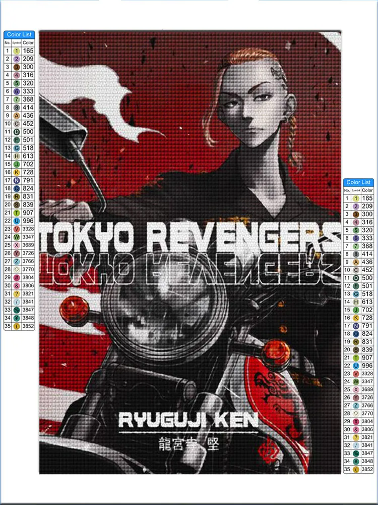 Anime Tokyo Revengers Diamond Painting Full 5D DIY Diamond Art Mosaic Embroidery Cross Stitch Kit Home Decor,термомозаика 