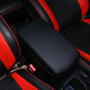 

Armrest Cover For Toyota RAV4 2014 2015 2016 PU Leather Red/Black Stitches Armrest Central Console Box Cover For RAV4 2017 2018