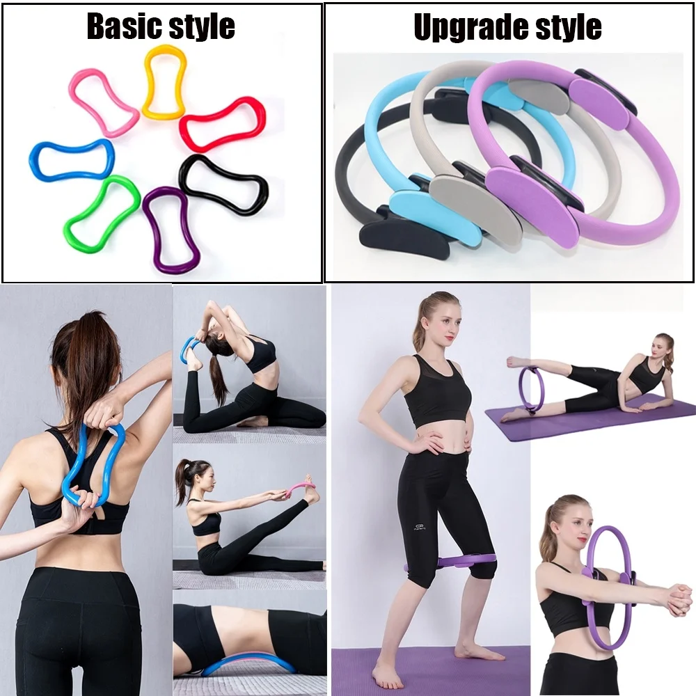 Pilates Ring Yoga Circle Muscle Exercise Fitness Running Body Magic Trainer X8U1 
