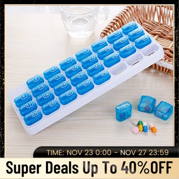 

31 Grids Pill Box Organizer Travel Pill Container One Month Pill Case Medicine Dispenser Tablet Pill Storage Box Splitter