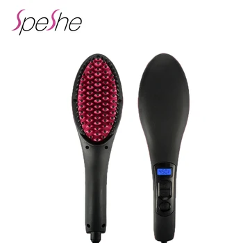 

Electric Hair Straightener Brush Ionic Hair Straightening Iron Professional Ceramic Hair Styling Massager Tools Heating Hot Comb