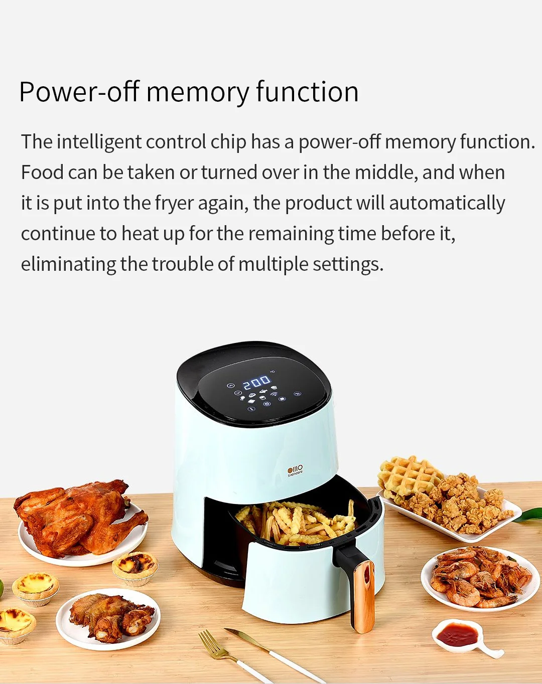 Xiaomi Silencare Smart Cloud Oil Free Air Fryer K505W App Control 2.5L description image 7