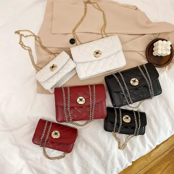 

ins fashion popular rhombic chain bag women 2020 new Korean style simple and versatile one-shoulder messenger bag