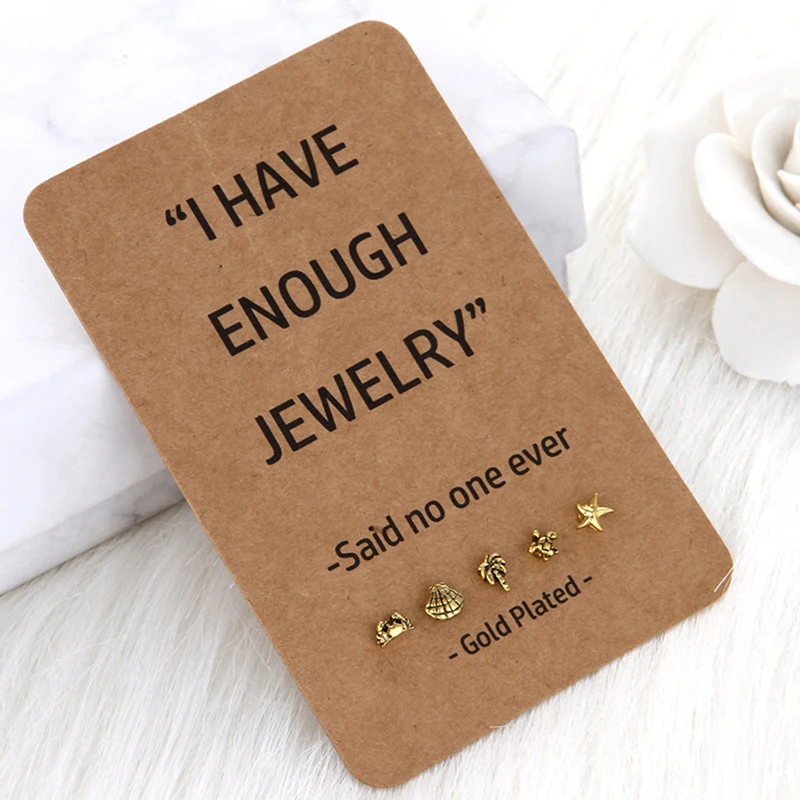 5 шт./компл. женские золотые ультра маленькие серьги гвоздики мини Морская звезда