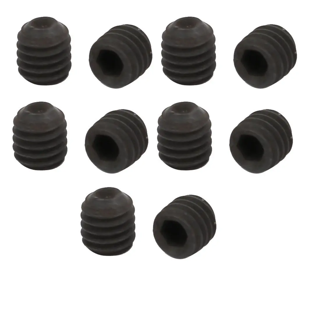 

M3 x 3mm Cup Point Hex Socket Grub Set Screws Black 10pcs