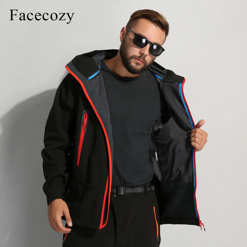 Мужская Флисовая Куртка Facecozy осенне зимняя уличная куртка из дышащей ткани