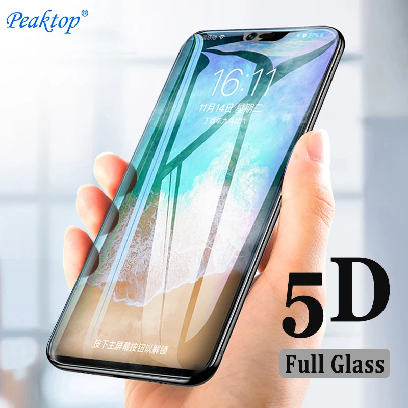 5D Edge Полное стекло для oppo A5 A3S Закаленное протектор экрана F1S F3 F5 F7 F9 Realme 2 защитная