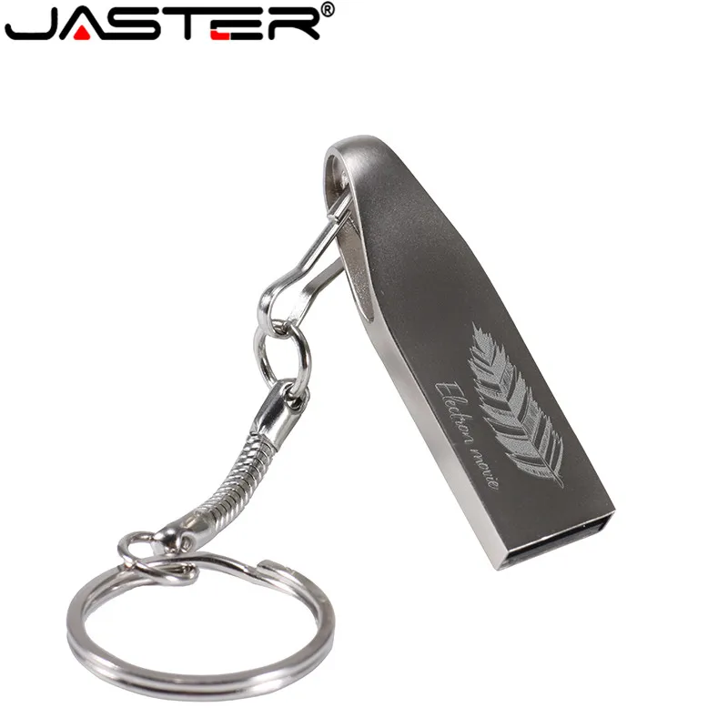 JASTER 2,0 металлический USB флеш-накопитель с логотипом на заказ, Цепочка для ключей 128 Гб 64 ГБ 32 ГБ 16 ГБ 8 ГБ 4 ГБ карта памяти