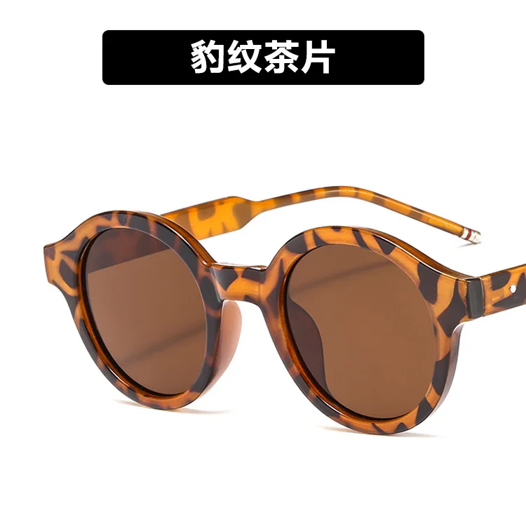 Унисекс круглые мужские солнцезащитные очки Высокое качество Женские moda солнцезащитные очки винтажные oculos de sol feminino ретро круглые очки - Цвет линз: baowen-tea