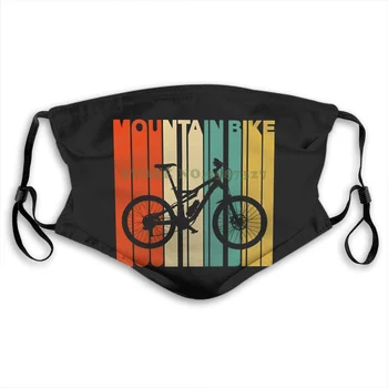 

Face Mask Vintage Style Mountain Biker Silhouette Anti Dust With Filter For Men For Women Kids Girl Boy Teens Masks