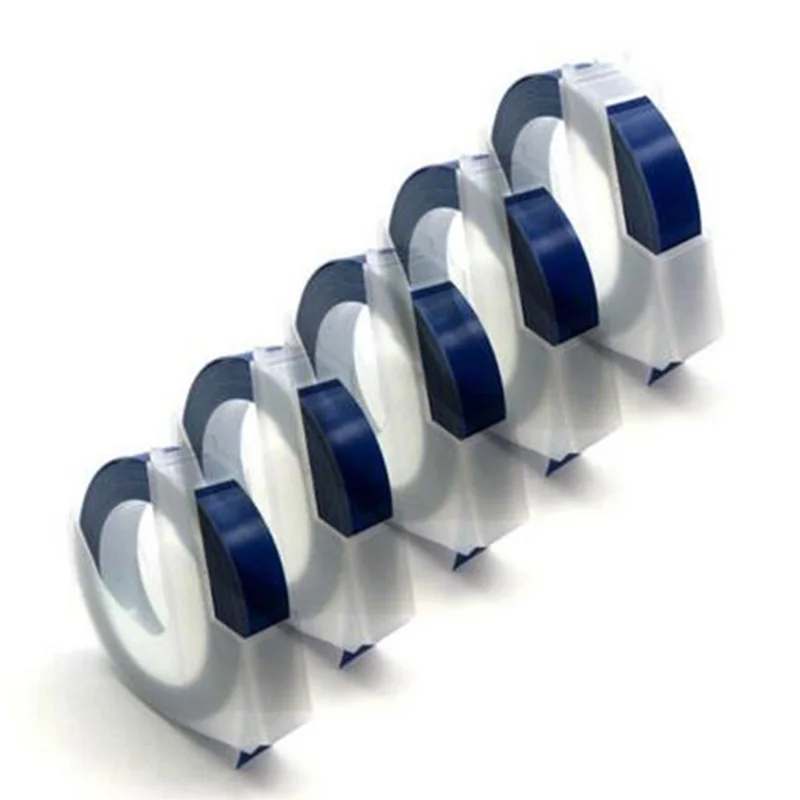 3D производитель этикеток ручное тиснение 9 мм × 3 метра заправка кассета для Dymo MOTEX PVC - Цвет: Blue