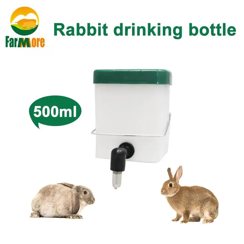 Gran oferta De plástico conejo bebedor de agua 500ml hámster bebiendo agua de pezón botella de dispensador de mascotas colgante bebedor automático dispositivo LWykz3p0M