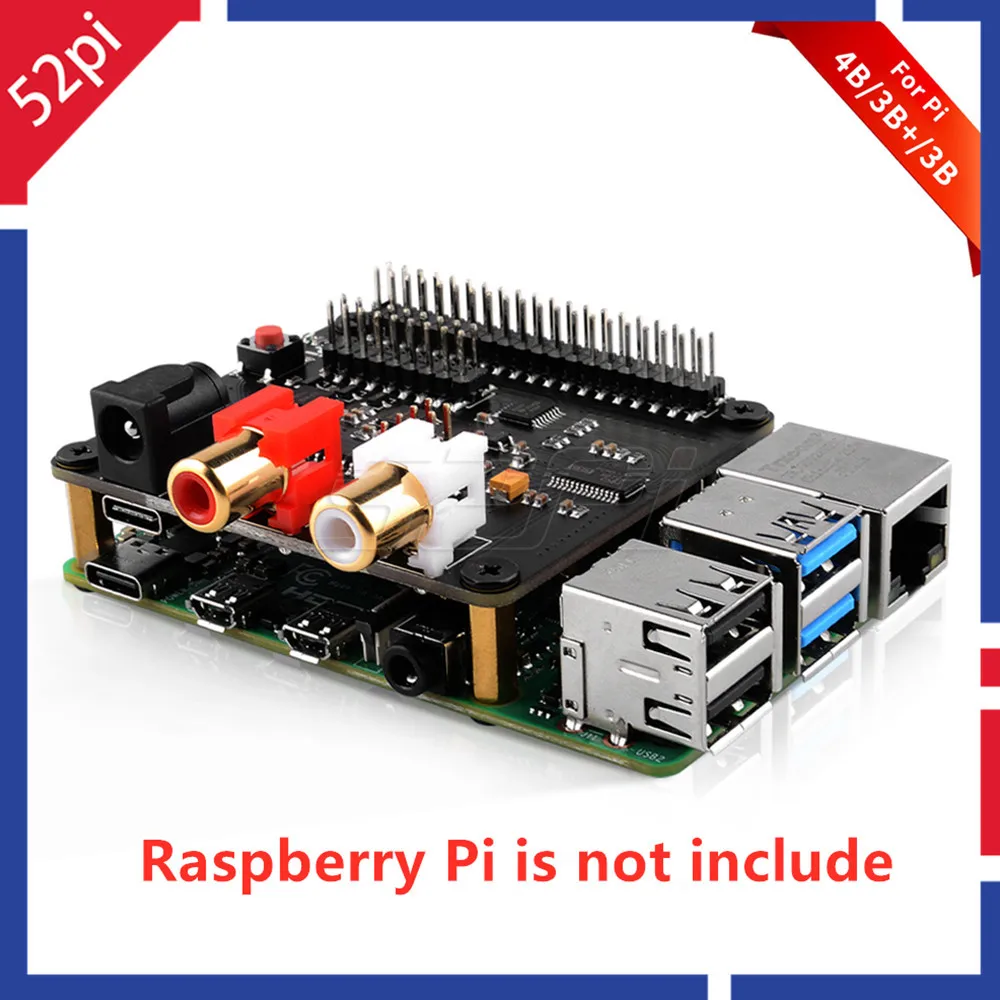 52Pi X930 Bluetooth 5 0 HiFi DAC HAT поддерживает безопасную перезагрузку безопасное отключение