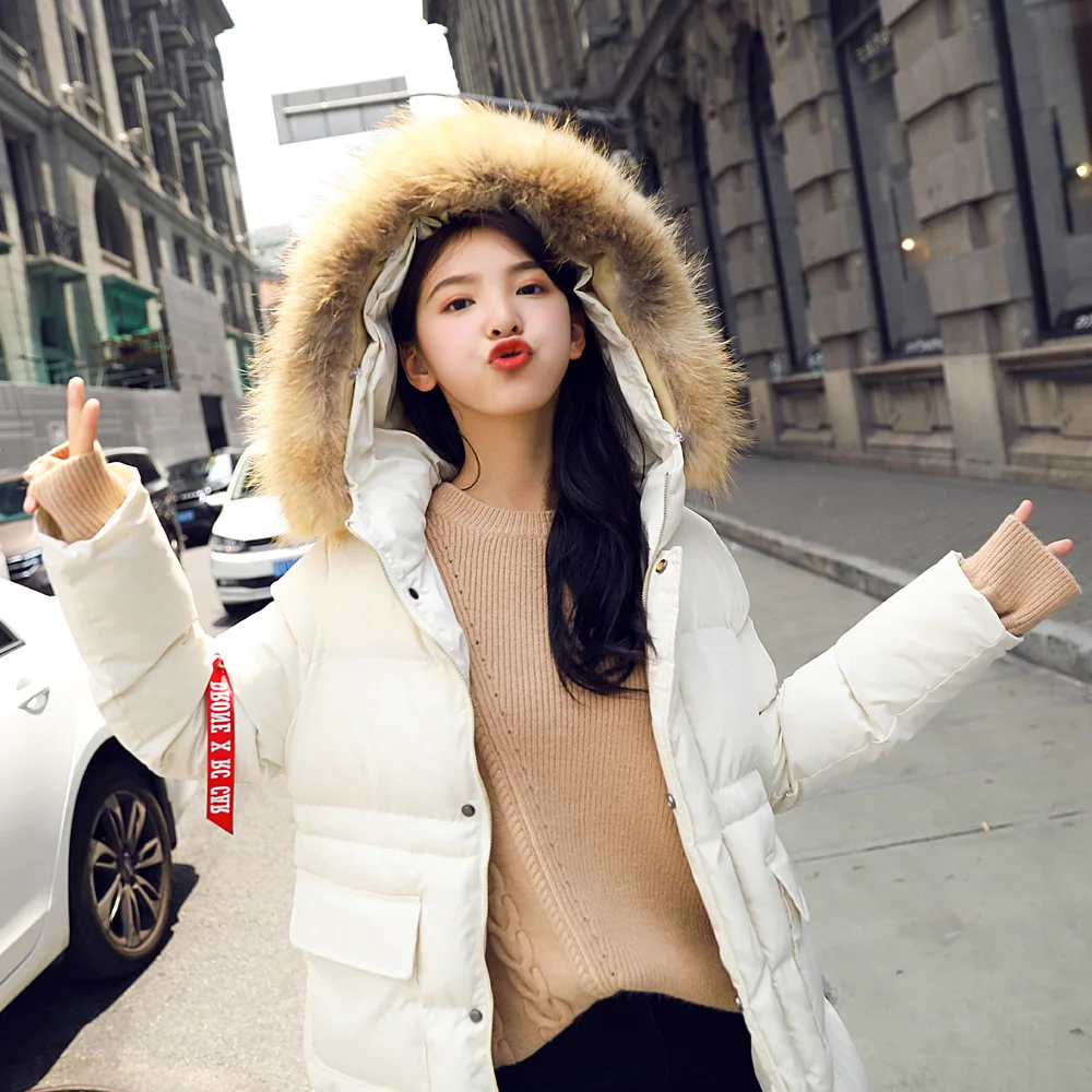 

Cotton-padded Clothes Women's Mid-length Cotton-padded Jacket Korean-style 2019 New Style Thick Cotton Coat Winter Coat Female W