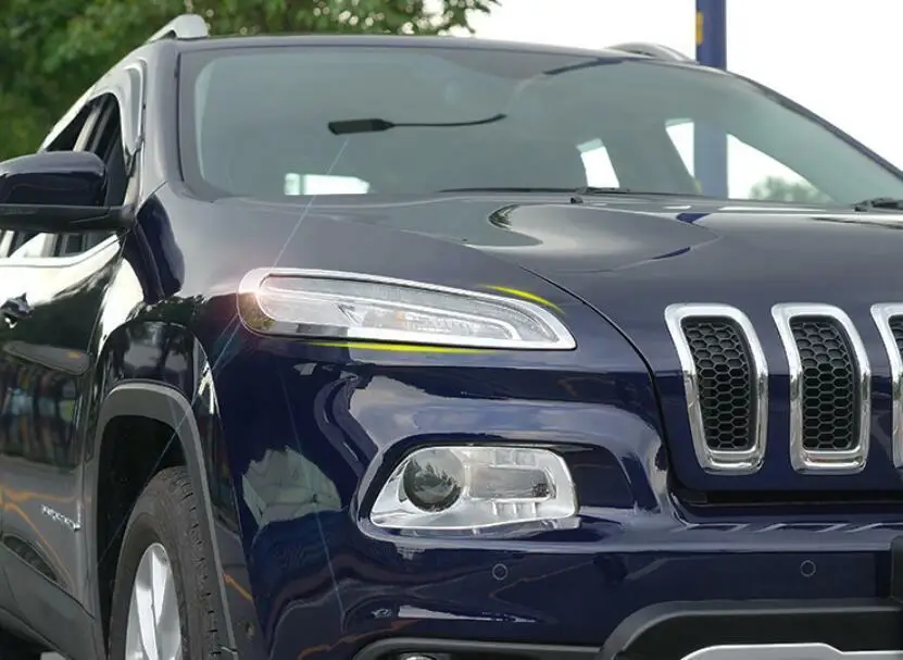 Хромированный головной светильник+ задний светильник для Jeep Cherokee