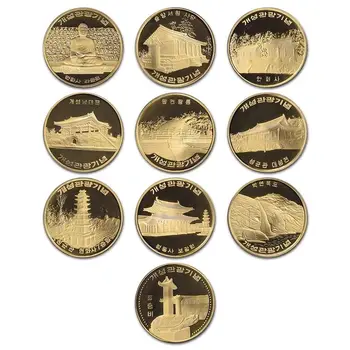 

Set 10 Pcs North Korea commemorative Coins Human architecture 2017 Asia Real Coin for Collection