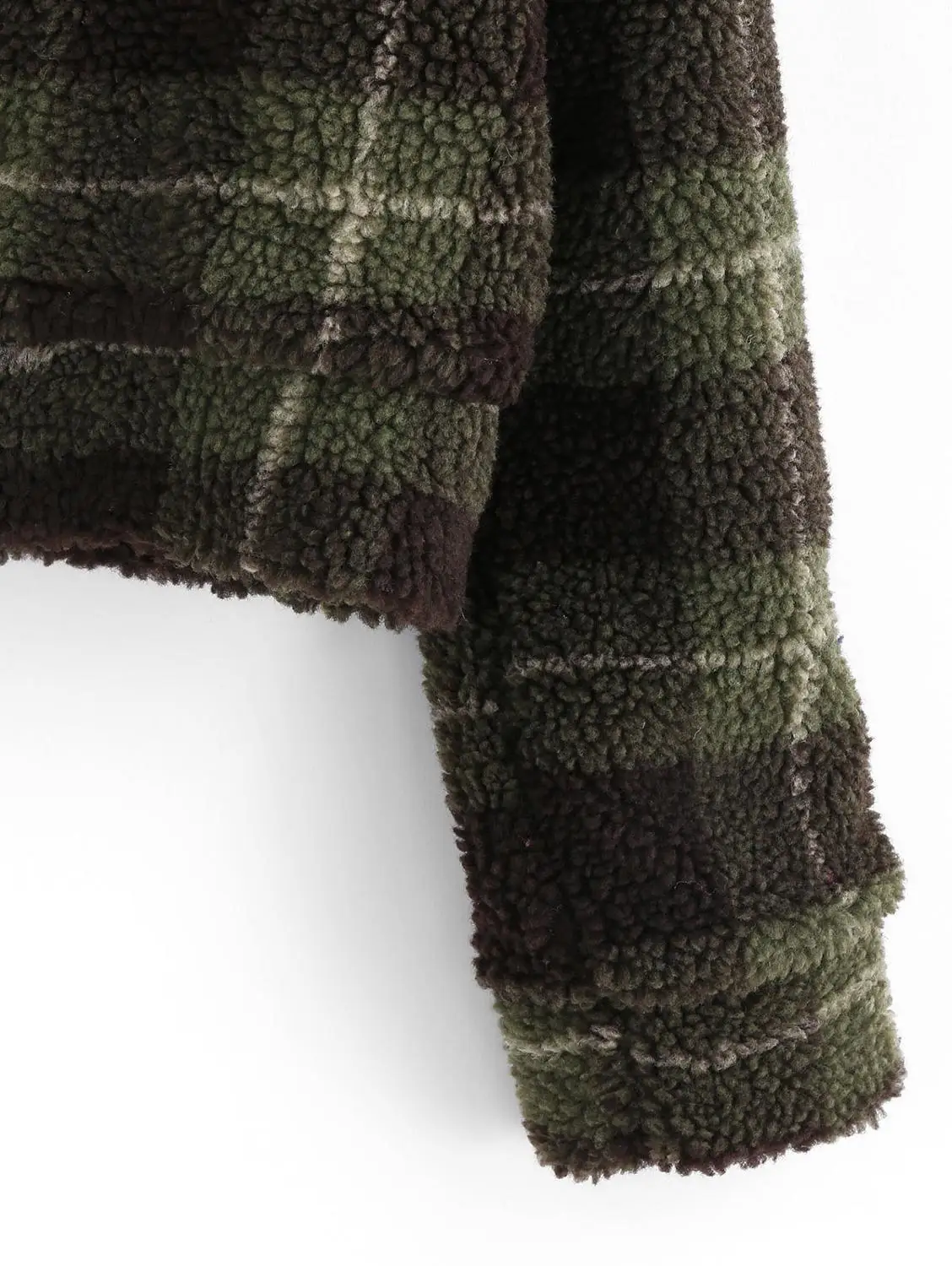 wonderful  ZAFUL 2019 Fashion Retro Casual Women Jacket Female Checked Faux Fur Short Coat Winter Jacket Women