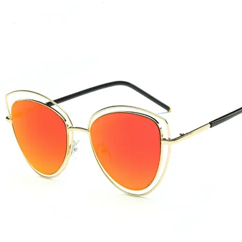 

Men's Fashionable Decoration Women's Classic Cat Eye Sunglasses Coated Women's All-match Sunglasses Metal Sunglasses UV400